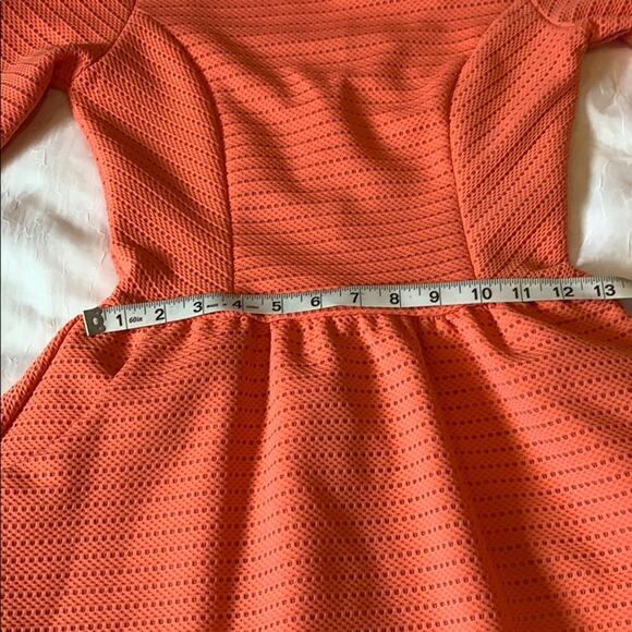 Miami salmon pink fit and flare mesh overlay ballerina dress, small - Picture 5 of 7